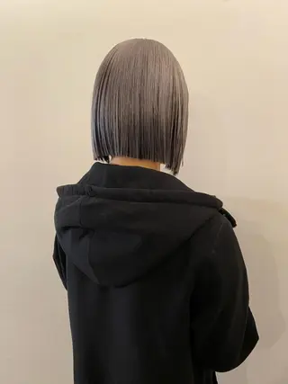ミディアム カラー パーマ、髪質改善 菊地美月のヘアスタイル