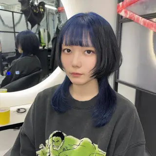 セミロング カラー Ren. 🦋デザインカラーのヘアスタイル