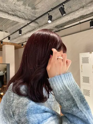 セミロング カラー 🍐透明感カラー🍐 レイヤー/ベージュのヘアスタイル