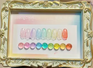 ネイル パープルピーチ ネイルのネイルデザイン