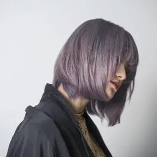 ミディアム カラー 町田/レイヤーカット ハッシュカット/八木のヘアスタイル