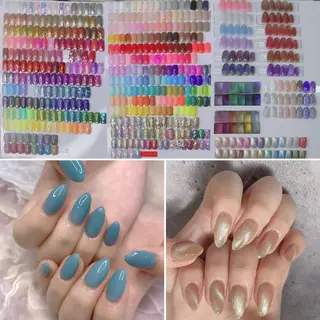 ネイル 渋谷／チップ長さ出し 👑アプレgel-xのネイルデザイン