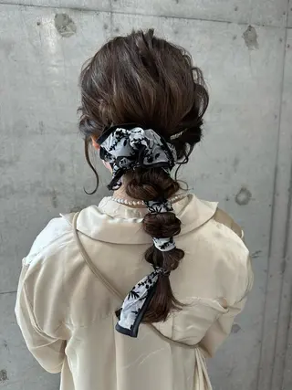 ロング ヘアアレンジ はやしほのか| マンツーマン美容師のヘアスタイル