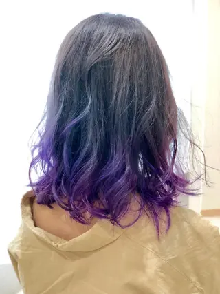 セミロング カラー 🍀日比野 哲二のヘアスタイル