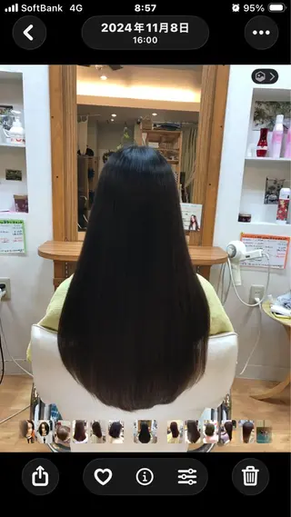 ロング 高畑駅×縮毛矯正 縮毛矯正×湯浅貴子のヘアスタイル
