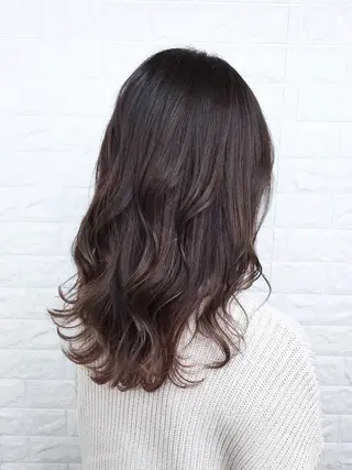 セミロング カラー 髪質改善縮毛矯正 美容師✂️山崎竜二のヘアスタイル