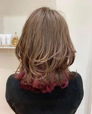 ミディアム レイヤー特化 渋谷美容師/れなのヘアスタイル