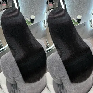 ロング ヘアアレンジ 大宮縮毛矯正🩵 レイヤー 佐藤和のヘアスタイル
