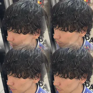 ミディアム メンズ 焼津メンズパーマ特化 大石雄生のヘアスタイル