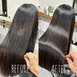 ロング 縮毛矯正、髪質改善／ 松田 龍之介のヘアスタイル