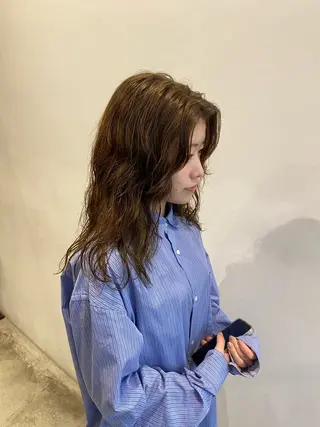ロング パーマ やました もえかのヘアスタイル