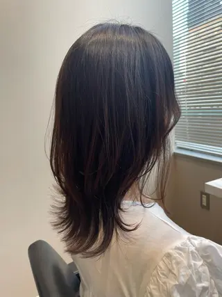 ミディアム カラー 齋藤 真子のヘアスタイル