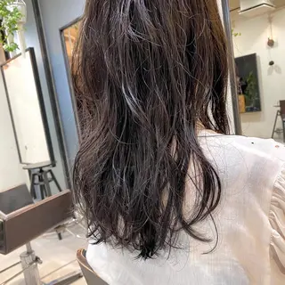 セミロング カラー パーマ 【ダメージレス施術】 【透明感】北村 拓也のヘアスタイル