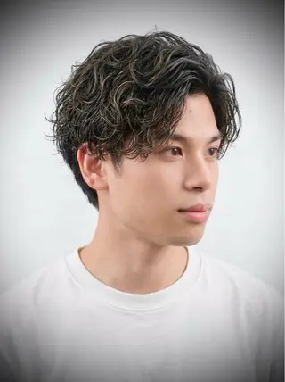 ショート パーマ メンズ ひらお あおとのヘアスタイル