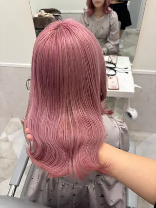 セミロング 💎のぼりゆい/大須 ブリーチなしWカラーのヘアスタイル