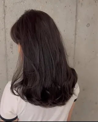 セミロング ✨ブリーチなし✨ 🫧透明感カラー🫧のヘアスタイル