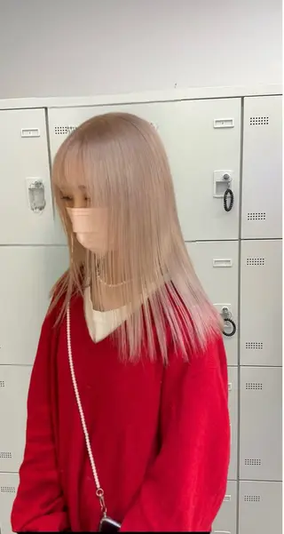 ロング カラー ヘアアレンジ ウルフカット×ハイ トーン職人🤍ゆうひのヘアスタイル