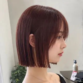 ショート カラー 💖大宮縮毛矯正 透明感カラー虎白💖のヘアスタイル