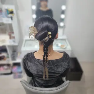 ロング ヘアアレンジ ヘアセットサロン 渥美寿美翔のヘアスタイル