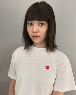 ミディアム カラー ケアパーマ/ケアブリ ーチdaisukeのヘアスタイル