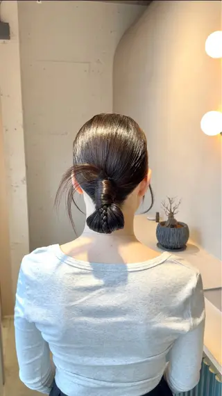 セミロング ヘアアレンジ 大人のボブパーマ ˗ˋˏairiˎˊ˗のヘアスタイル