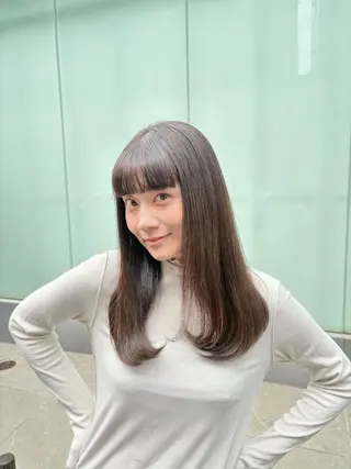 ロング カラー すぐ巻ける縮毛矯正 🍀勝倉　麗のヘアスタイル