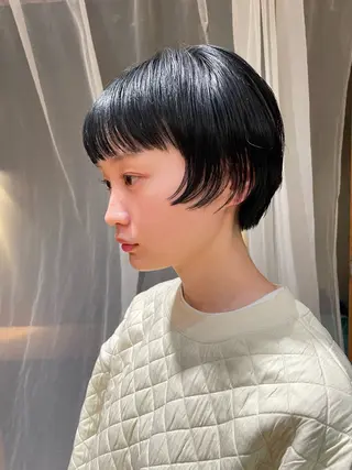 ショート パーマ ボブ/ショート 吉田竣のヘアスタイル
