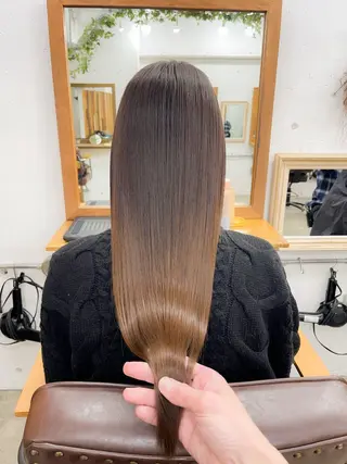 ロング 髪質改善 縮毛矯正 ロングヘア サイトウのヘアスタイル