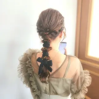 ヘアアレンジ シールエクステ🎀 ホシノ🕒ユウカのヘアスタイル