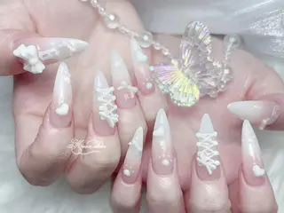 ネイル MochiMochi 🎀新宿/長さ出しのネイルデザイン