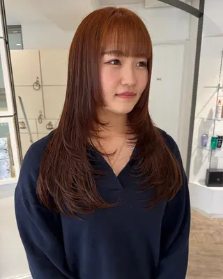ロング カラー 暖色カラー/ピンク カラー/saraのヘアスタイル