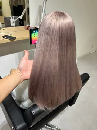 ロング ケアブリーチ 黒瀬有汰のヘアスタイル