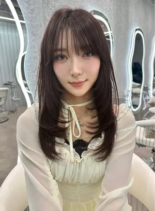 ロング ヘアアレンジ 大宮縮毛矯正🩵 レイヤー 佐藤和のヘアスタイル