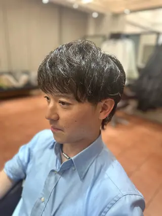 ショート パーマ メンズ M.SLASH松本 涼大朗のヘアスタイル