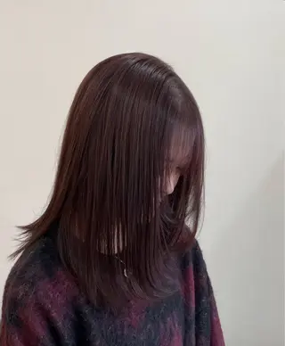 ミディアム カラー ヘアアレンジ 郡山/透明感カラー /馬場アンドレアのヘアスタイル