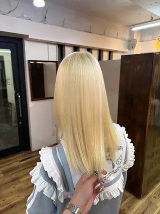 セミロング カラー ブリーチカラーモデル 募集中/ リョウスケのヘアスタイル