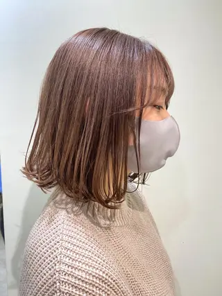 ミディアム カラー ブロンド/ミックス カラー三毛猫Kaiのヘアスタイル