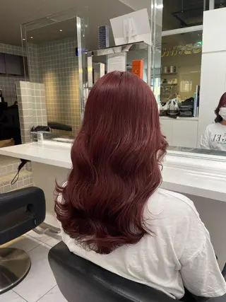 ミディアム カラー パーマ ヘアアレンジ メンズ キッズ ネイル マツエク・マツパ アイブロウ 🦋縮毛/韓国レイヤ ー/透明感カラー🦋のヘアスタイル