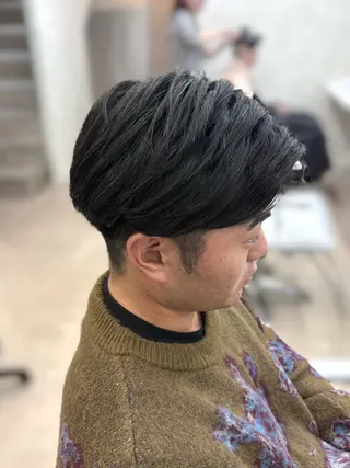 パーマ メンズ シースルーマッシュ 🍒毛流れ🖤アヤネのヘアスタイル