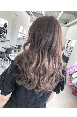 ミディアム カラー ブリーチ 透明感HIDEのヘアスタイル