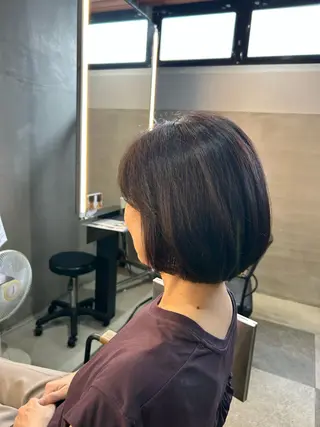 ミディアム カラー 艶カラー/ベージュ/ ショート/安岡哲兵のヘアスタイル