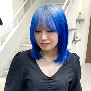 カラー 🤍ハイトーン/デザ インカラーまりん🤍のヘアスタイル