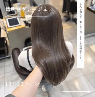 セミロング ⭐️透け感カラー /齊藤容史⭐️のヘアスタイル