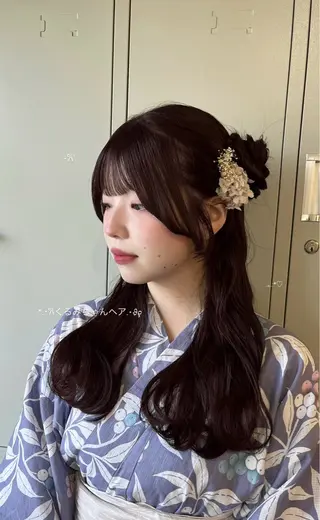 ヘアアレンジ 🎀韓国レイヤー/ 🫧透明感カラーのヘアスタイル