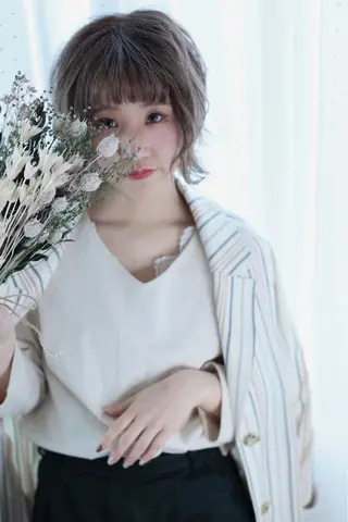 ショート カラー ボブウルフ/ボブ Satsuki【名駅のヘアスタイル