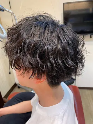 ショート パーマ メンズ 中野 一哉のヘアスタイル