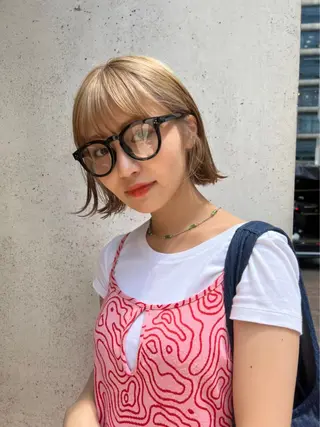 ショート カラー レイヤー専門家 ダブルカラー修のヘアスタイル