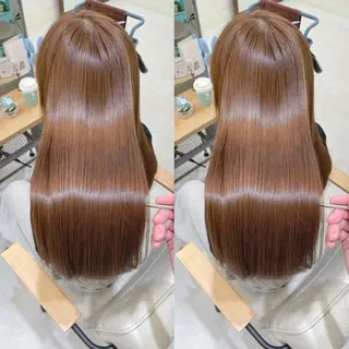 ロング 髪質改善✨艶髪カラー 縮毛矯正✨有田仁志のヘアスタイル