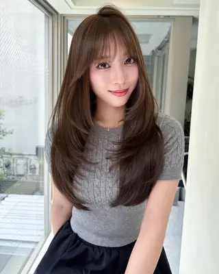 ミディアム カラー ヘアアレンジ 🫧透明感カラー/ Wカラー🫧namiのヘアスタイル