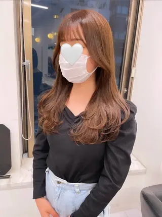 ロング 🤍透明感カラー/ 韓国レイヤー🤍のヘアスタイル